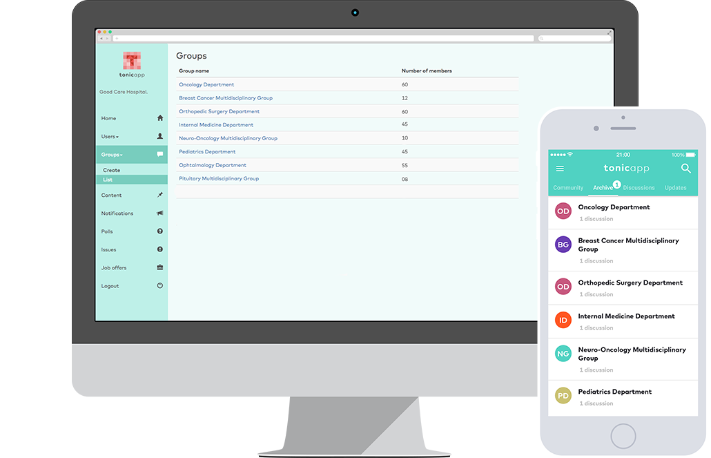 Tonic App for Hospitals Tonic App for Hospitals
